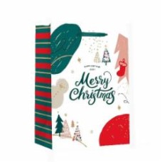 Пакет подарочный LARGE XMAS Merry2 26x12,7x32,4 см (D-20-133)