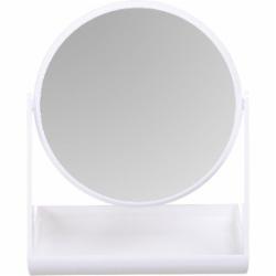 Зеркало косметическое круглое двустороннее ST 16x23,5 cм белое