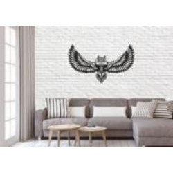 Декор настенный STEEL CHARACTER Сова 32x54 см черный