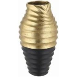 Ваза металлическая Agra 28 см черная с золотым FR-7056 B