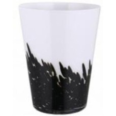 Ваза стеклянная Wrzesniak Glassworks Confetti опал 24 см черный