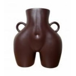 Ваза керамическая Nana ceramics Ким 25 см шоколадный муар