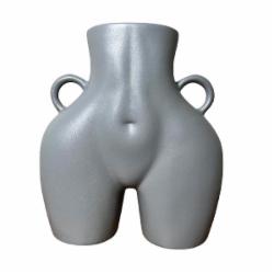 Ваза керамическая Nana ceramics Ким 25 см серый муар