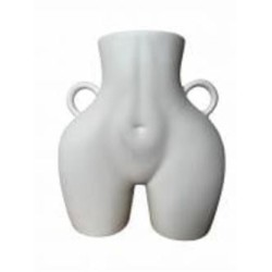 Ваза керамическая Nana ceramics Ким 25 см белый муар