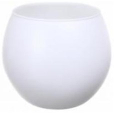 Ваза стеклянная Soft шар 15 см белая