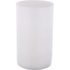 Ваза стеклянная Soft цилиндр 19,5 см белая