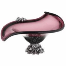 Фруктовница White cristal Aladin зі сріблом 31х31х21 см аметист