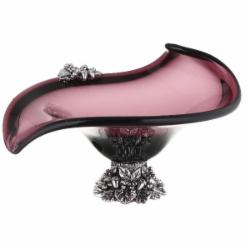 Фруктовница White cristal Aladin зі сріблом 31х31х21 см аметист