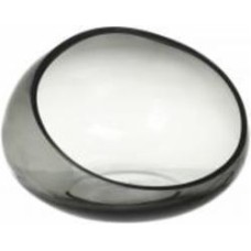 Ваза стеклянная Wrzesniak Glassworks Сфера скошенная 16,5 см серая 14-4440A