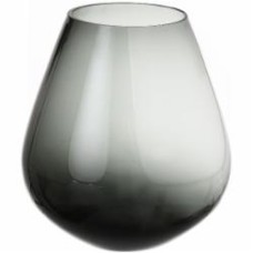 Ваза стеклянная Wrzesniak Glassworks Капля серая 17-9493B 28 см 17-9493B