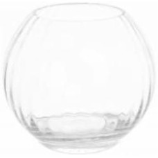 Ваза стеклянная Wrzesniak Glassworks шар Stripe 17 см прозрачная 17-2868B