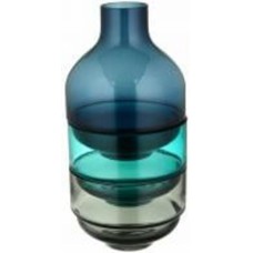 Ваза стеклянная Wrzesniak Glassworks трансформер SET 27-1742 26,5 см сине-голубая 27-1742 SET