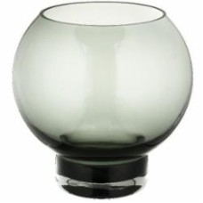 Ваза стеклянная Wrzesniak Glassworks Шар Wisla Grey 15-4248A 16,5 см серая 15-4248A
