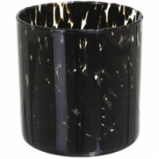 Ваза стеклянная Wrzesniak Glassworks Confetti 17-678 15 см черная
