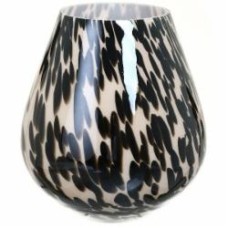 Ваза стеклянная Wrzesniak Glassworks Confetti 28 см топаз черный 17-9493B