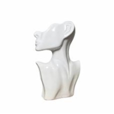 Ваза керамическая Nana ceramics Мадам 25 см белый глянец