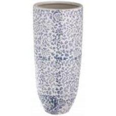 Ваза керамическая Pinsung Ceramics Florale 30 см бело-синяя PS33401