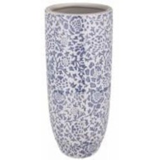 Ваза керамическая Pinsung Ceramics Florale 25,5 см бело-синяя PS33402