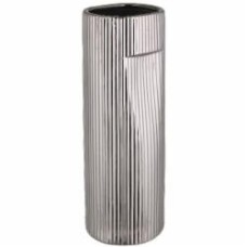 Ваза керамическая Pinsung Ceramics Nooka 36 см серебряная матовая PS33411