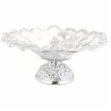 Фруктовница на ножке Antonio Tammaro Sofa 40х17 см серебряная