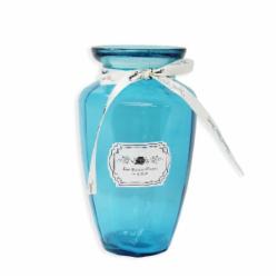 Ваза стеклянная CRYSTAL Jane 20 см голубая 83210414_YBCG-210414-29/1