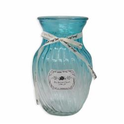 Ваза стеклянная CRYSTAL Ceres 19,5 см голубая 83230818_YBCG-230818-14/3