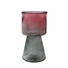 Ваза стеклянная CRYSTAL Juno 19 см красно-серая 83230818_YBCG-230818-7/1