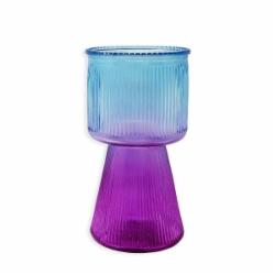 Ваза стеклянная CRYSTAL Juno 19 см голубовато-розовая 83230818_YBCG-230818-7/3