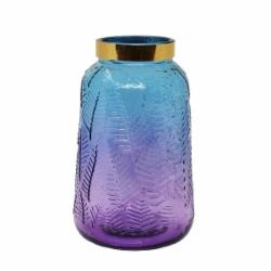 Ваза стеклянная CRYSTAL Crystal Londa 20 см розово-синяя 83230925-6_YBCG-230925/1 Ваза стеклянная CRYSTAL Crystal Londa 20 см розово-синяя 83230925-6_YBCG-230925/1