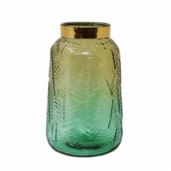 Ваза стеклянная CRYSTAL Crystal Londa 20 см коричнево-зеленая 83230925-6_YBCG-230925/2
