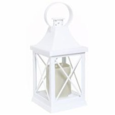Свеча -фонарь LED белый 21х10х10 см пластиковый Pako-If