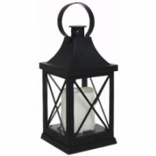 Свеча -фонарь LED черный 21х10х10 см пластиковый Pako-If