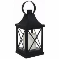 Свеча -фонарь LED черный 21х10х10 см пластиковый Pako-If
