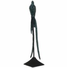 Статуэтка Feather & Fauna 30х15х64 см матовый зеленоватый/чёрный PANACHE