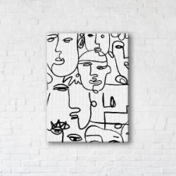 Постер People and Lines 75x100 см Brushme FNK0077403