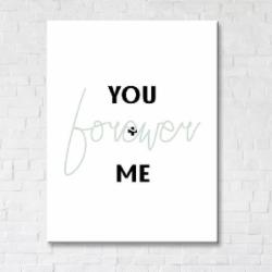 Постер You + Me 50x65 см Brushme