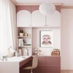 Постер Ленивец с розовой жвачкой 30x40 см Brushme