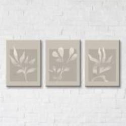 Картина модульная Триптих Silver plants 50x65 см Brushme FNK0117602