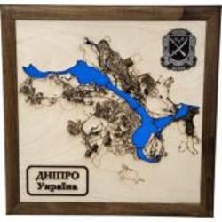Карта Украины Днепр 45x45 см