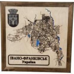Карта Украины Ивано-Франковск 45x45 см