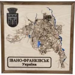 Карта Украины Ивано-Франковск 65x65 см