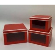 Коробка подарочная UFO W2019 20x20x13 см Red/White