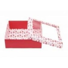 Коробка подарочная Red Christmas trees 30x30x9 см