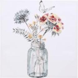 Картина Jar Flower butterfly 60x60 см