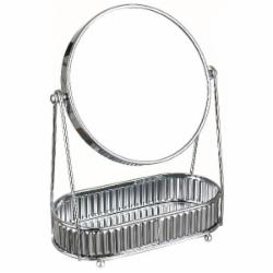 Зеркало косметическое с подносом Shining S-F491216 20,1х10х26,5 см серебряный