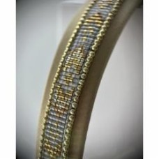 Обруч Svitla Gold&Silver на бежевій основі 2,5 см
