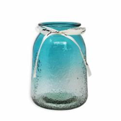 Ваза стеклянная Cristal Crystal Shelly голубая 18,5 см 83000261/5_YBCG-MT-26/1