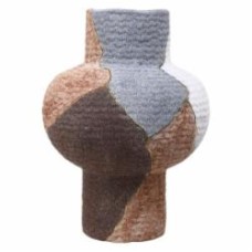 Ваза фарфоровая Inari Mosaic 34 см бело-серо-бежевая Z480-1D