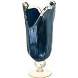 Ваза стеклянная White cristal Nabil Blue Honey 44 см синяя VS 1225/BLU/M/G