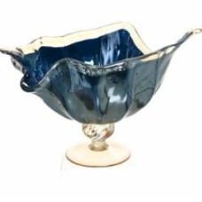 Фруктовница White cristal Nabil Blue Honey 41х24х30 см синяя CN 2585/BLU/M/G